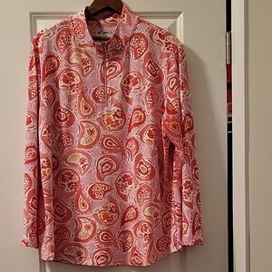 IBKUL Paisley Print Blouse in Pink and Red